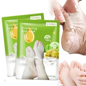 Foot peeling mask socks for rough dry feet, 1 pair