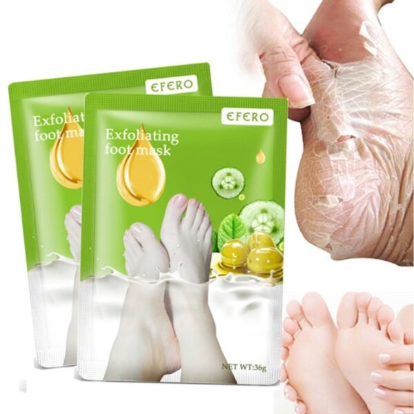 Foot peeling mask socks for rough dry feet, 1 pair